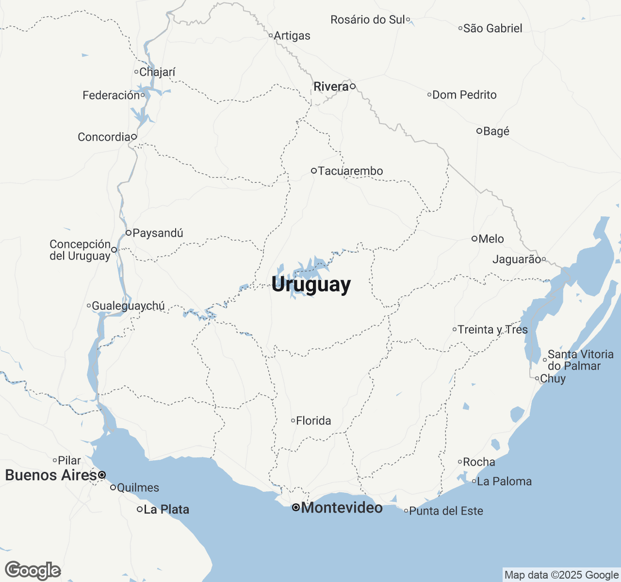 Map of Uruguay